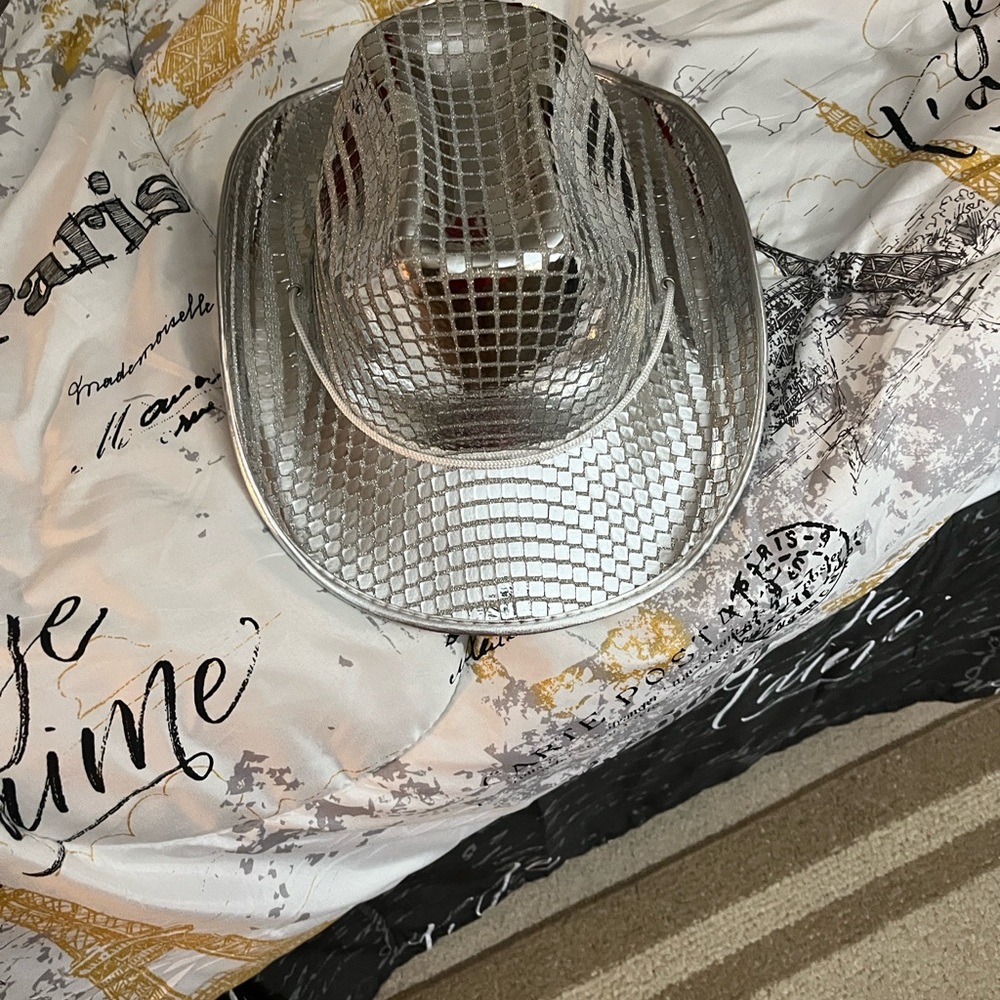 *SALE***Silver Party Cowboy Hat